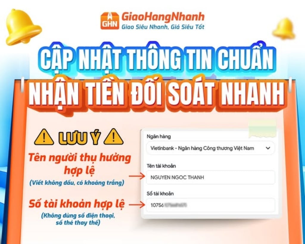 GHN hỗ trợ shop đối soát COD linh hoạt