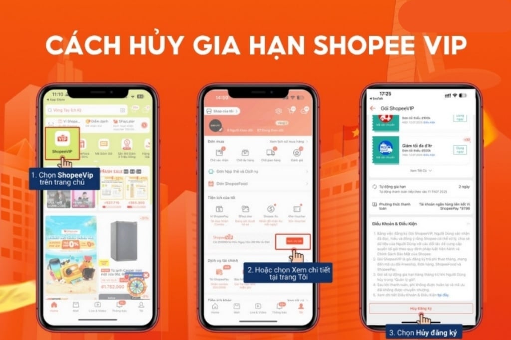 Cách hủy Shopee VIP đơn giản cho người mới