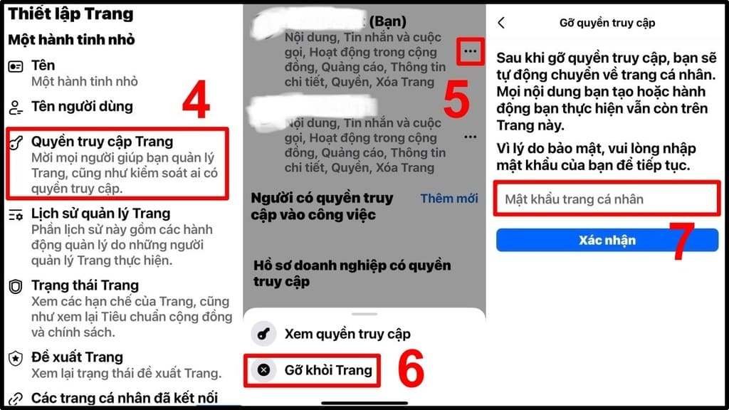 Xác nhận xóa quyền quản trị
