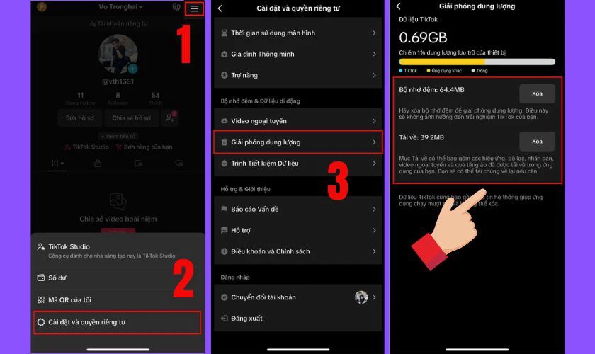 Cách khắc phục TikTok bị lỗi xóa bộ nhớ đệm cache