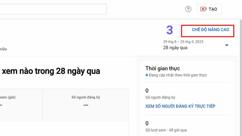 Hướng dẫn cách sử dụng chế độ nâng cao trong YouTube Analytics