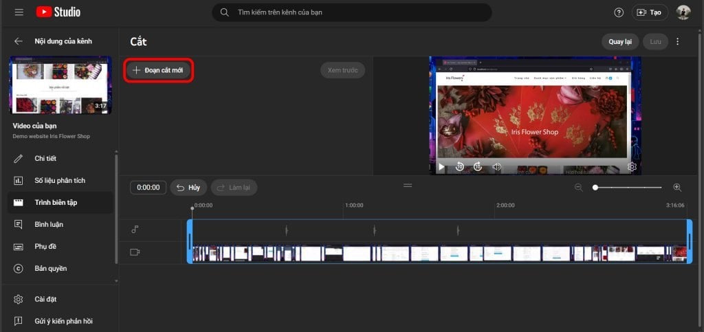 Đăng tải và chỉnh sửa video bán hàng trực tiếp trên hệ thống YouTube Studio