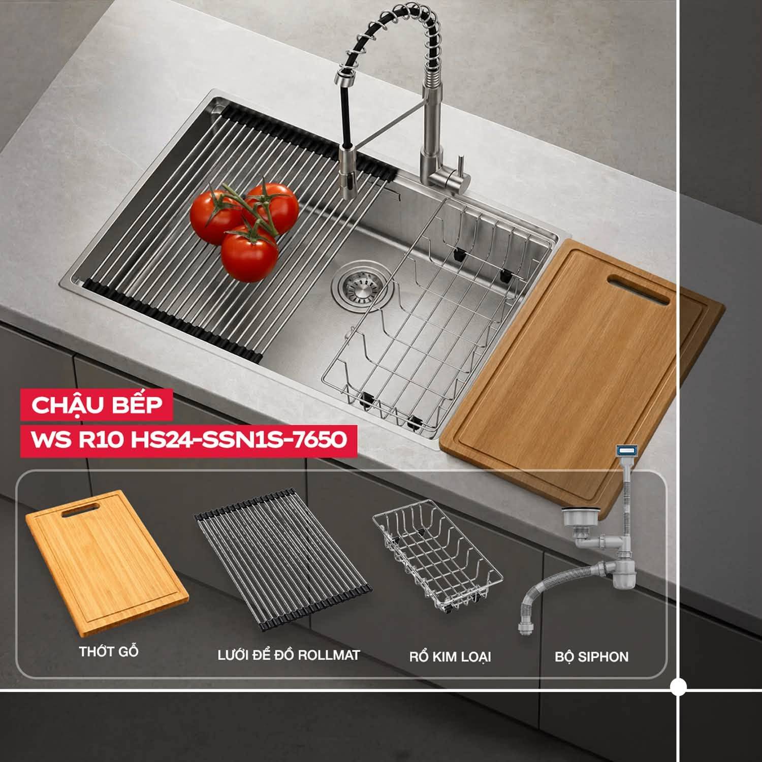 Chậu Inox Hafele WS R10 HS24-SSN1S-7650