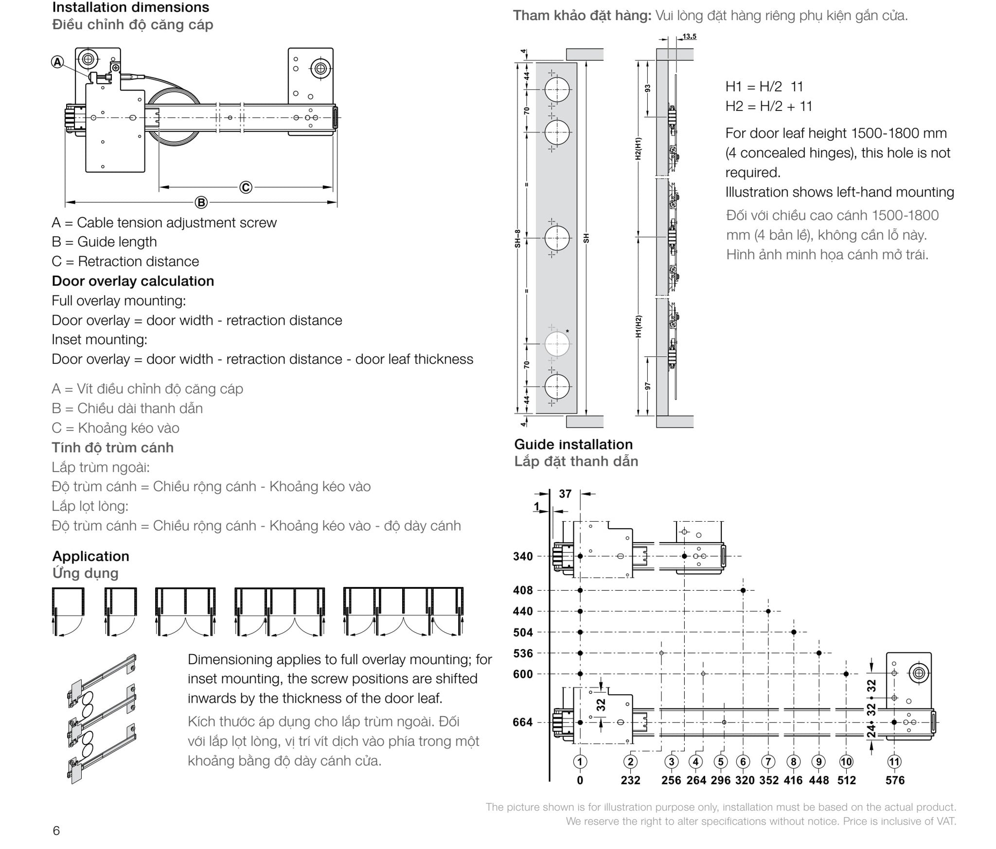 Phụ kiện cửa trượt xếp giấu cánh Hafele SLIDO F-PARK71 25B