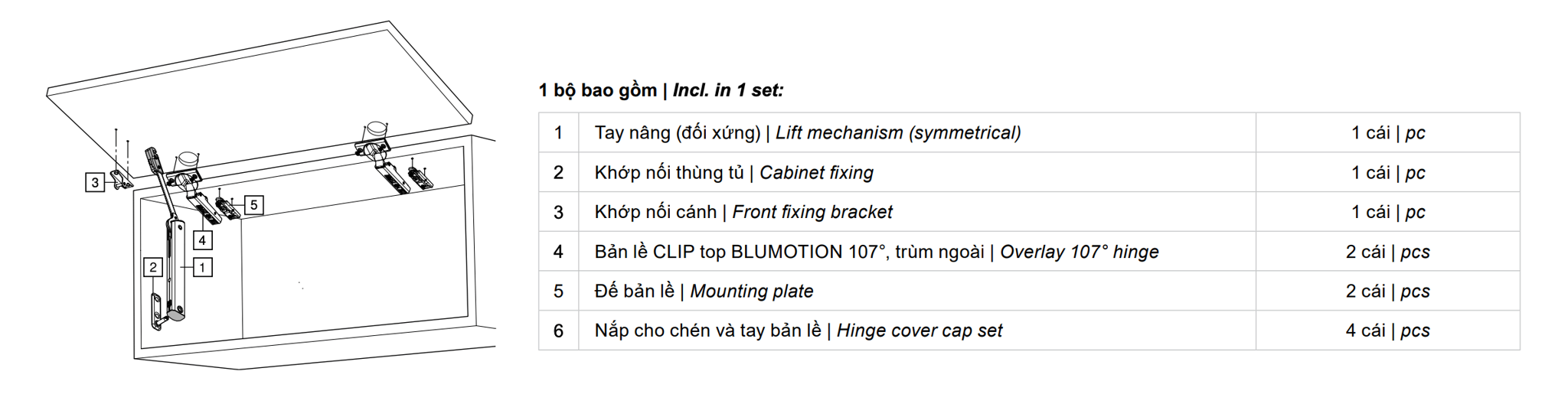 spec Blum AVENTOS HK-XS image 2