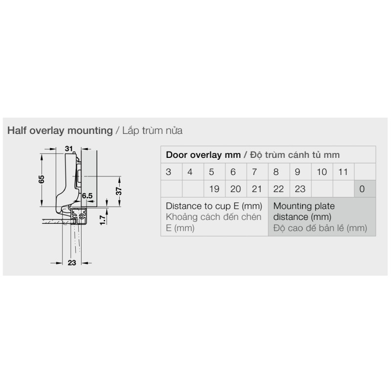 spec hafele 315.26.711