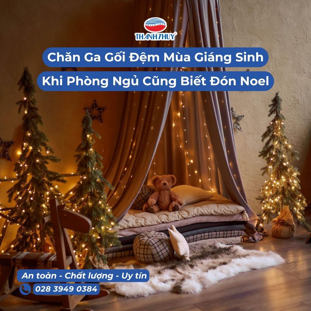 Chăn Ga Gối Đệm Mùa Giáng Sinh – Khi Phòng Ngủ Cũng Biết Đón Noel
