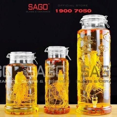 Lựa chọn bình thủy tinh ngâm rượu dáng trụ cho không gian hẹp