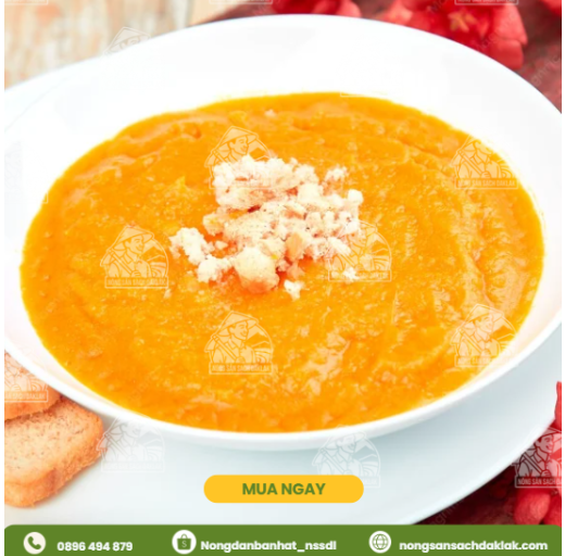 Soup bí đỏ dinh dưỡng an lành