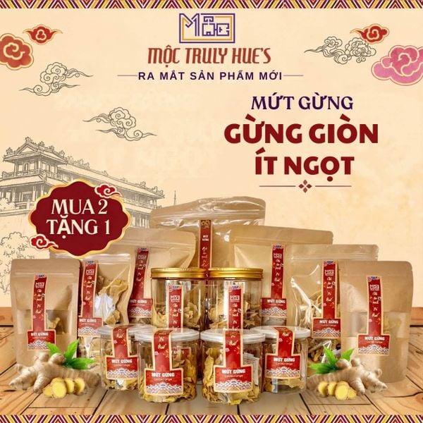 Gừng giòn ít ngọt – Sản phẩm mới từ Mộc Truly Hue
