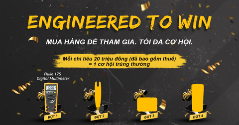 Chương trình Khuyến mãi Fluke 2026: ENGINEERED TO WIN – Mua hàng ngay, Trúng quà đẳng cấp cùng Unitek