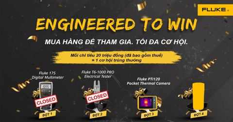 Chương trình Khuyến mãi Fluke 2026: ENGINEERED TO WIN – Mua hàng ngay, Trúng quà đẳng cấp cùng Unitek