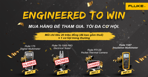 Chương trình Khuyến mãi Fluke 2026: ENGINEERED TO WIN – Mua hàng ngay, Trúng quà đẳng cấp cùng Unitek