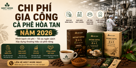 Chi phí gia công cà phê hòa tan năm 2026 bao nhiêu? Cập nhật báo giá mới nhất
