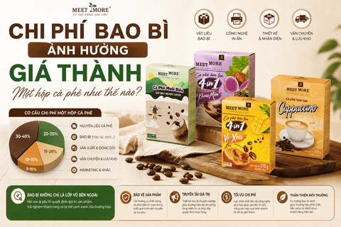 Chi phí bao bì ảnh hưởng giá thành một hộp cà phê như thế nào?