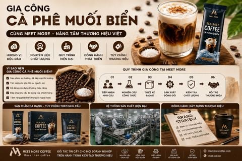 Gia Công Cà Phê Muối Biển Meet More – Giải Pháp Kinh Doanh Đồ Uống Xu Hướng Dành Cho Thương Hiệu Việt
