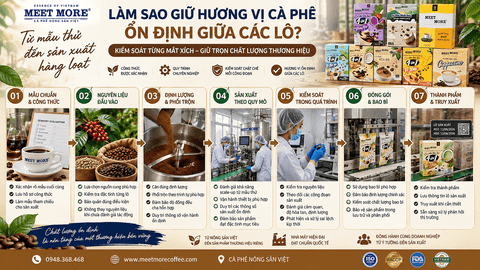 Từ Mẫu Thử Đến Sản Xuất Hàng Loạt: Làm Sao Giữ Hương Vị Cà Phê Ổn Định Giữa Các Lô?
