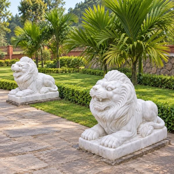 Tượng động vật trang trí sân vườn bằng đá: Điểm nhấn cho cảnh quan