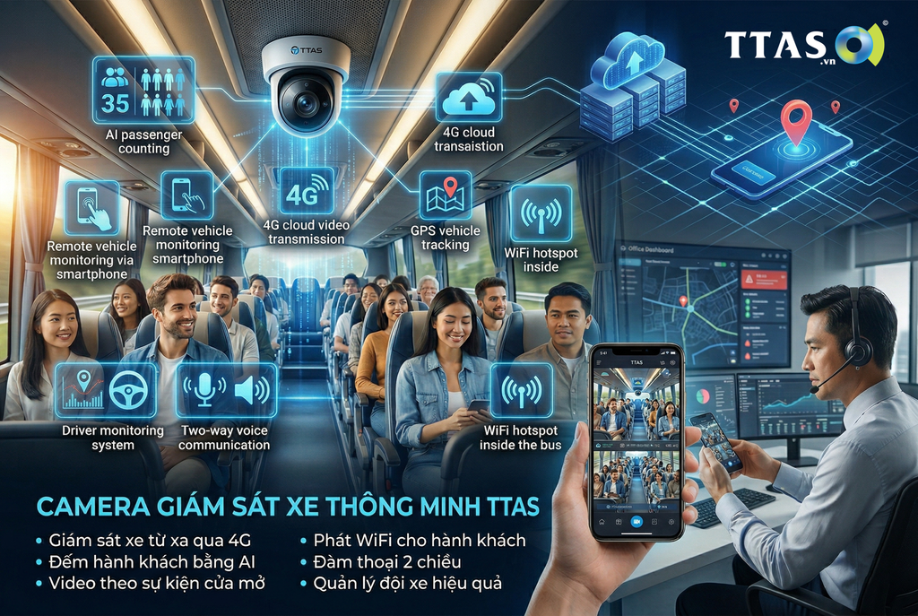 Tại sao xe khách nên lắp camera giám sát hành trình thông minh?