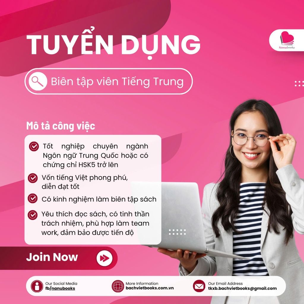 TUYỂN DỤNG BIÊN TẬP VIÊN TIẾNG TRUNG