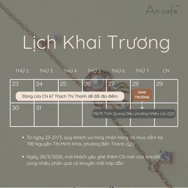 THÔNG BÁO LỊCH KHAI TRƯƠNG CHI NHÁNH MỚI