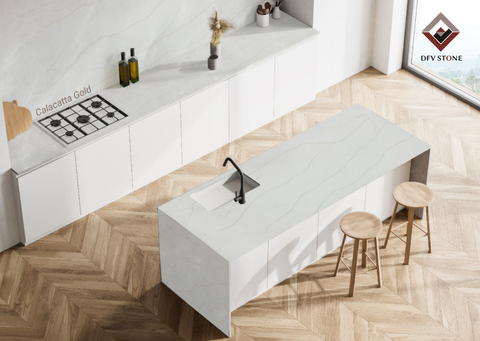 BỘ SƯU TẬP 10+ MẪU ĐÁ QUARTZ TRẮNG VÂN MÂY CAO CẤP, MANG ĐẾN VẺ ĐẸP SANG TRỌNG