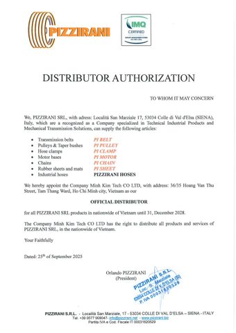 Distributor for Pibelt - Italy