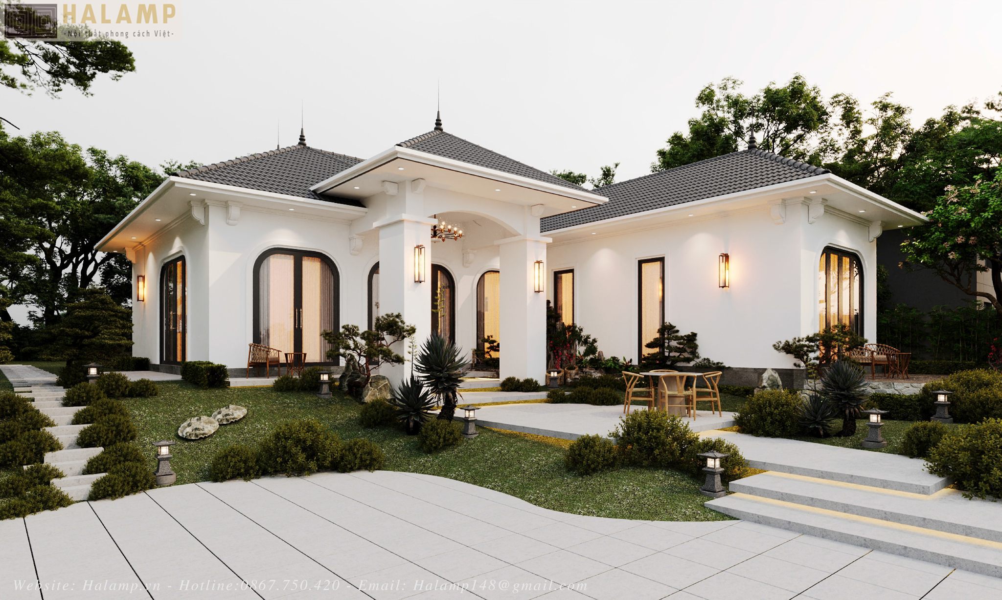 Thiết kế thi công nội thất nhà vườn ở quê theo phong cách Việt