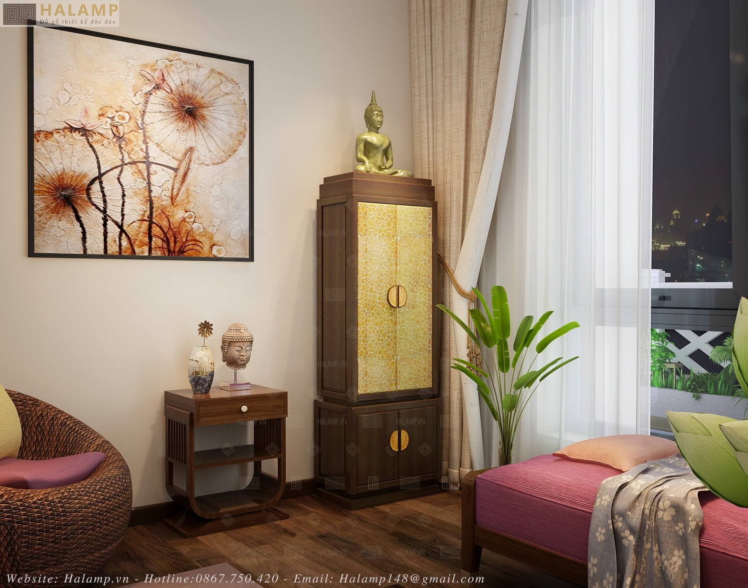 Thiết kế nội thất phòng thiền thư giãn