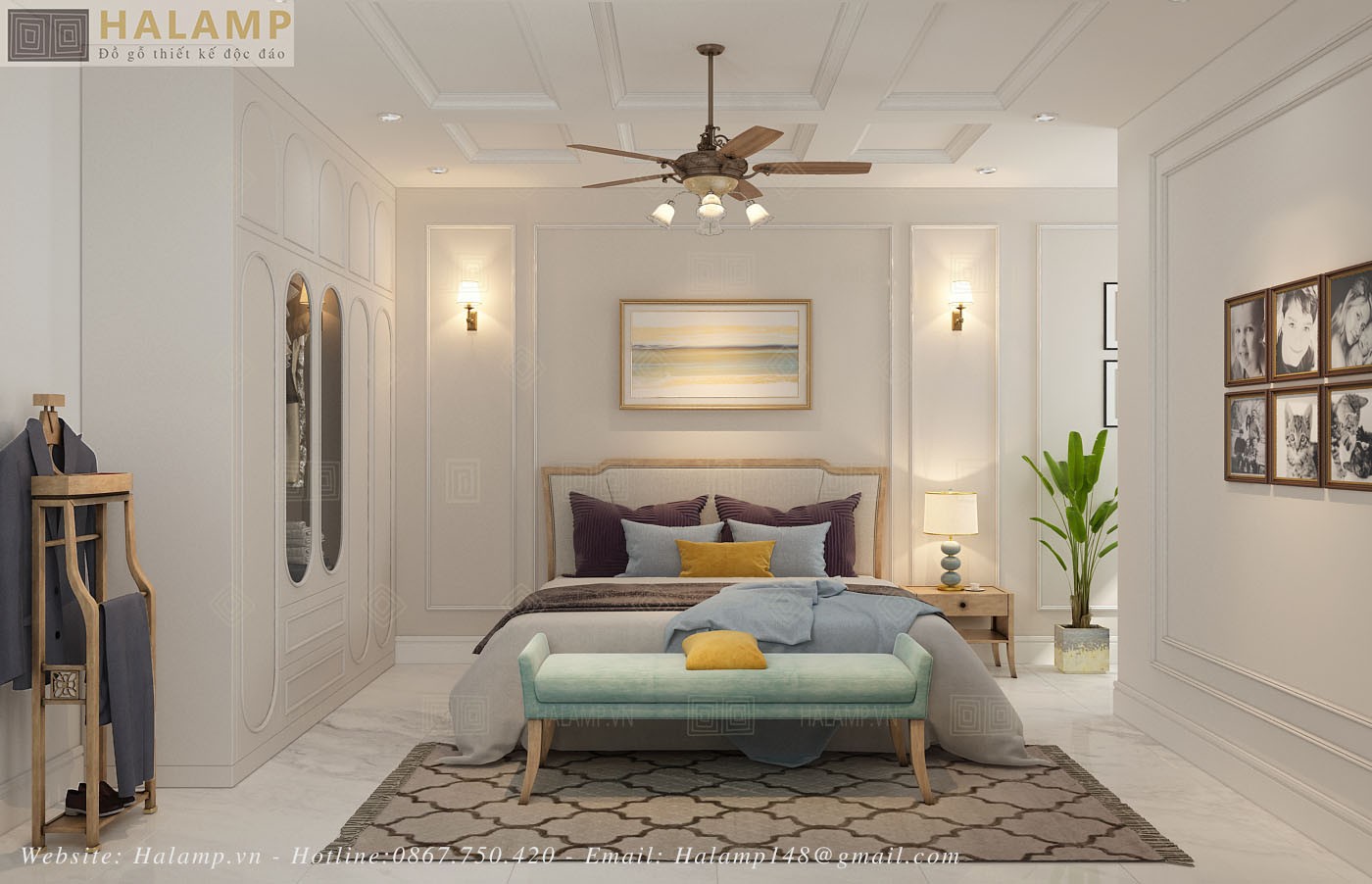 Thiết kế nội thất tân cổ điển nhẹ nhàng đơn giản cho nhà phố