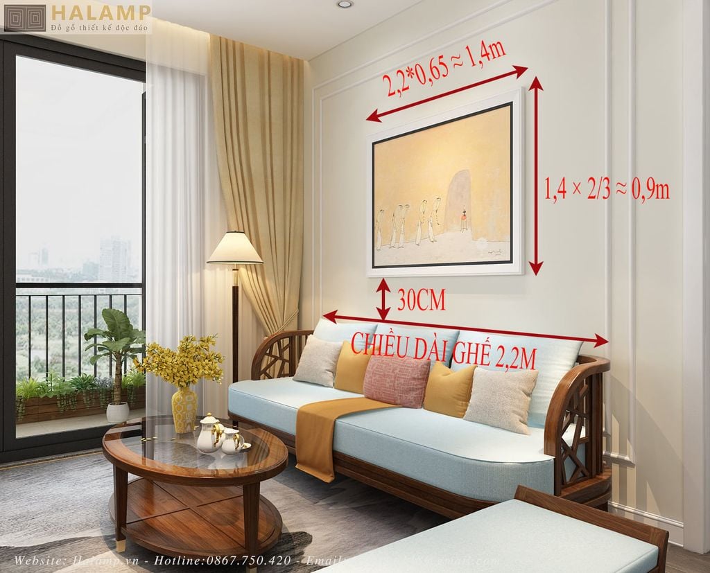 KÍCH THƯỚC TRANH TREO PHÒNG KHÁCH