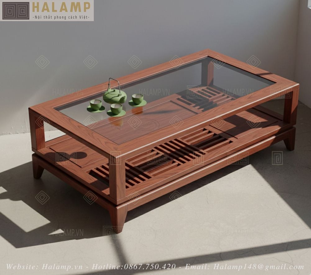 Mẫu bàn khách gỗ Việt tự nhiên