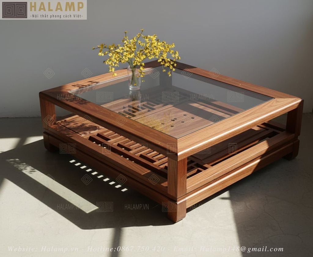 Mẫu bàn khách gỗ Gụ tự nhiên đẹp