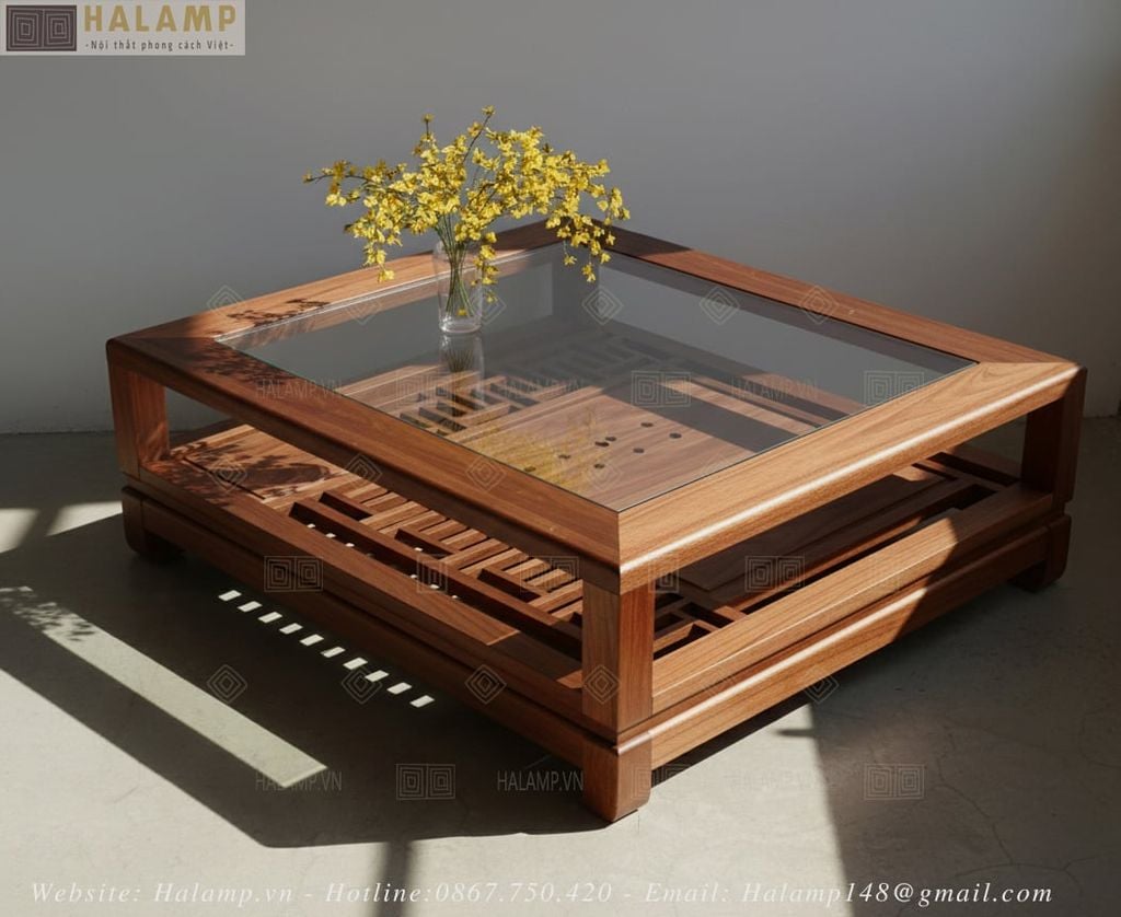 Bàn khách gỗ Việt Á Đông Halamp SF019