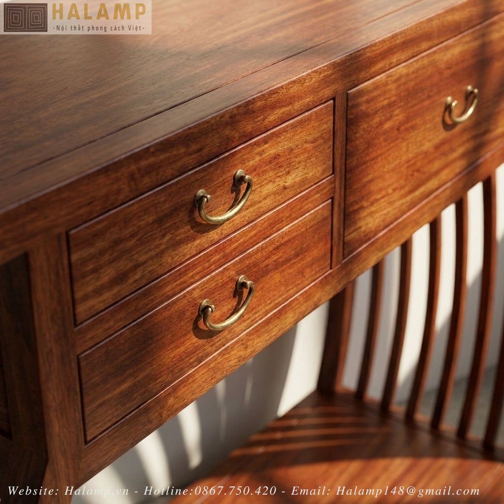 Chi tiết bàn console phong cách Việt