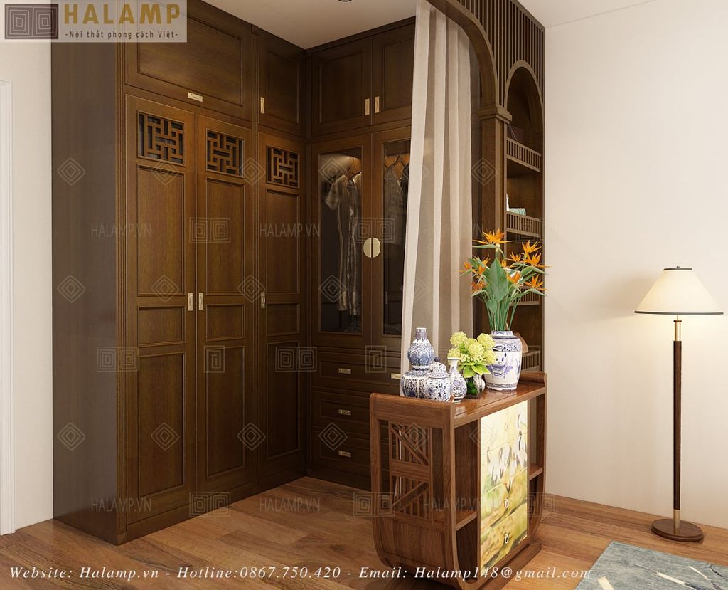 Bàn console kết hợp tranh sơn mài