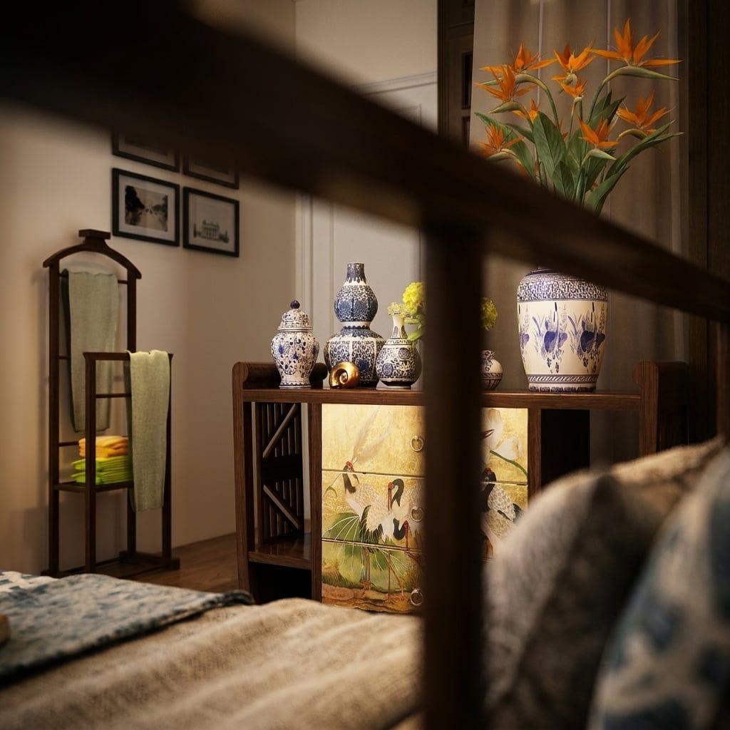 Chi tiết bàn console phong cách Việt