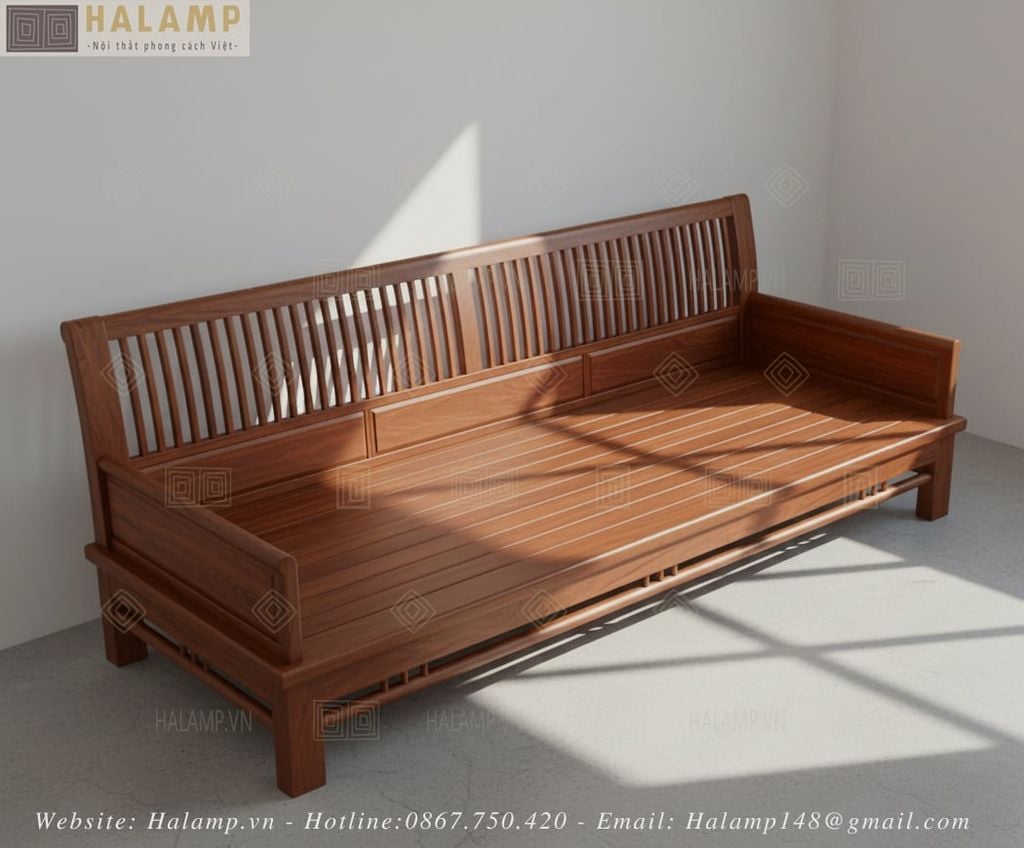 Sofa văng ghế dài phong cách Việt truyền thống