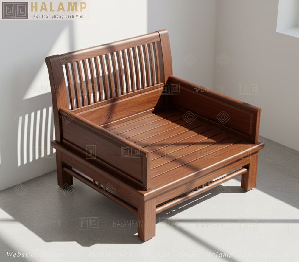 Sofa ghế đơn phong cách Việt truyền thống