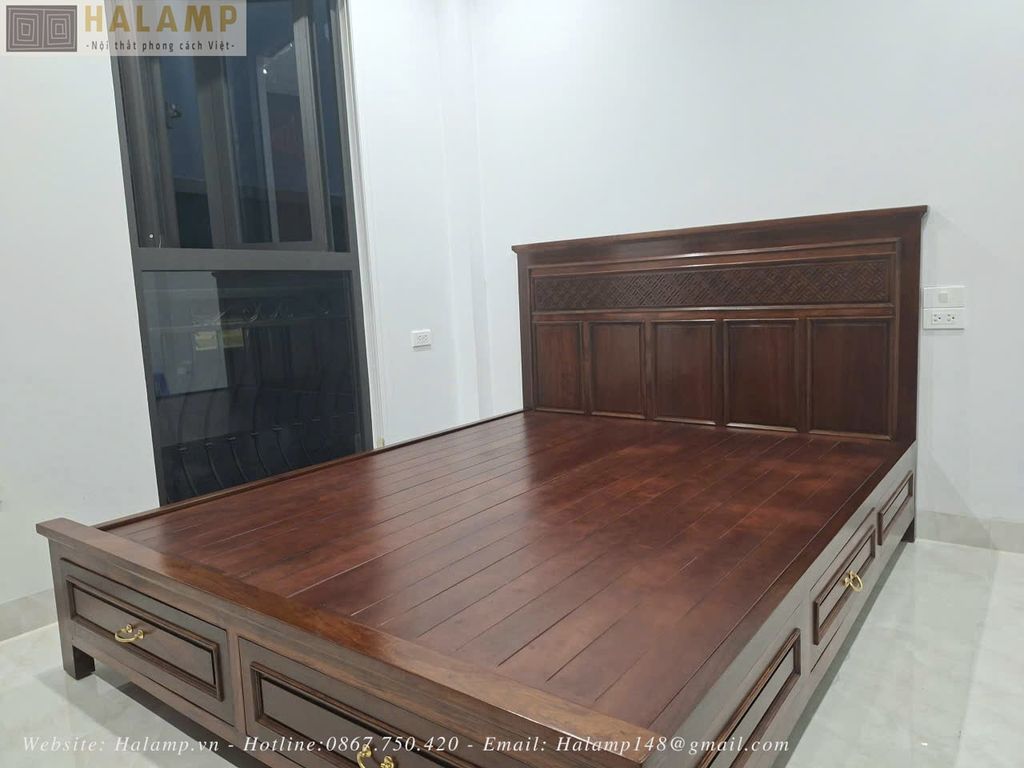 Mẫu giường indochine sang trọng