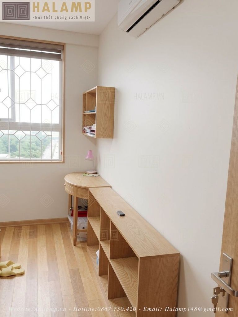 Hình ảnh tủ kệ gỗ Sồi