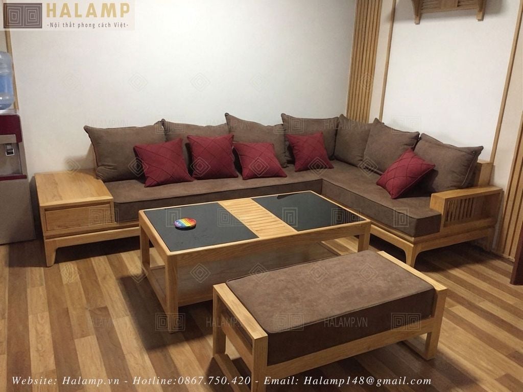 Hình ảnh bộ sofa gỗ Sồi