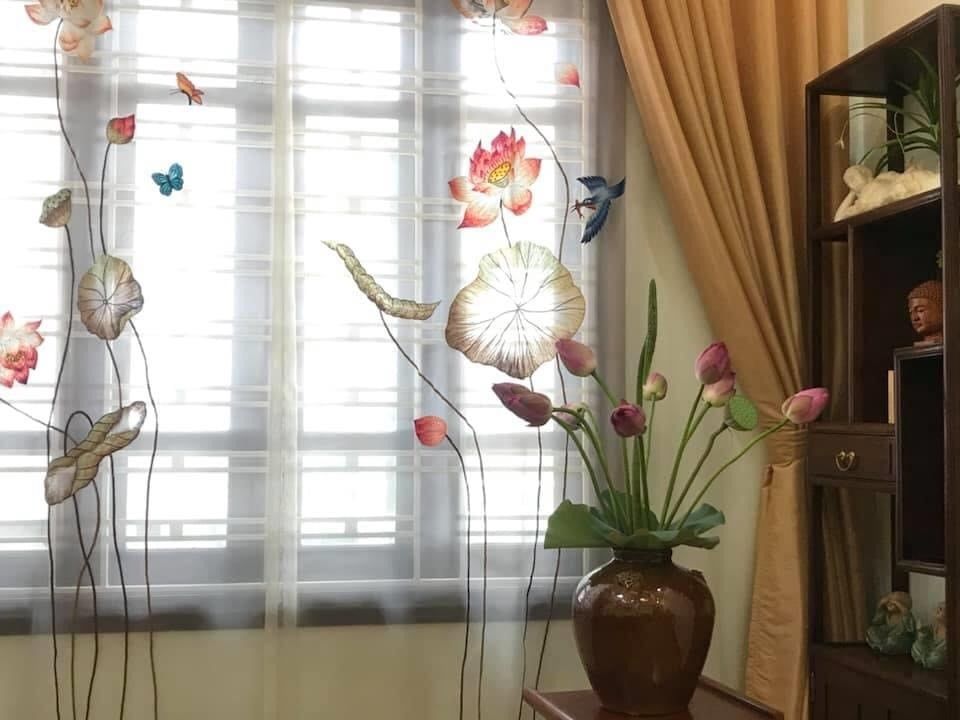 HOA SEN TRONG KHÔNG GIAN NỘI THẤT VIỆT
