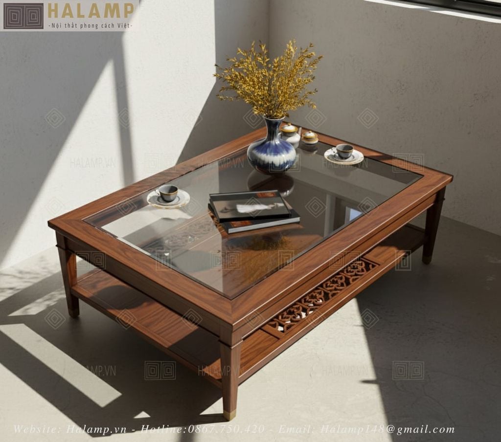 Mẫu bàn khách gỗ tự nhiên đẹp