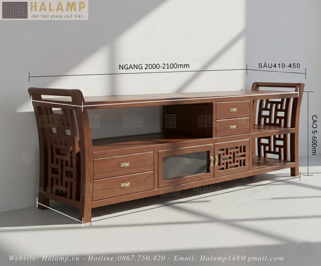 Kích thước kệ ti vi KTV004