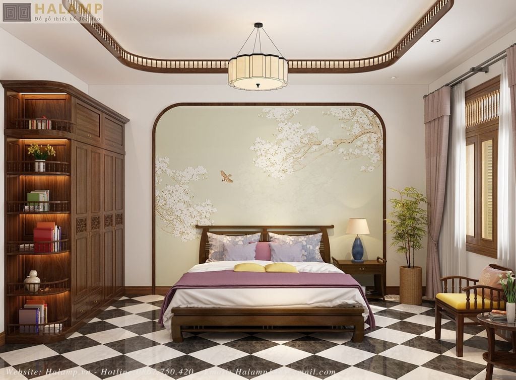 Nội thất indochine phù hợp với kiến trúc nhà xây ở quê