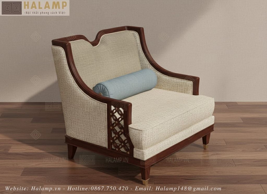 Ghế đơn sofa indochine hiện đại