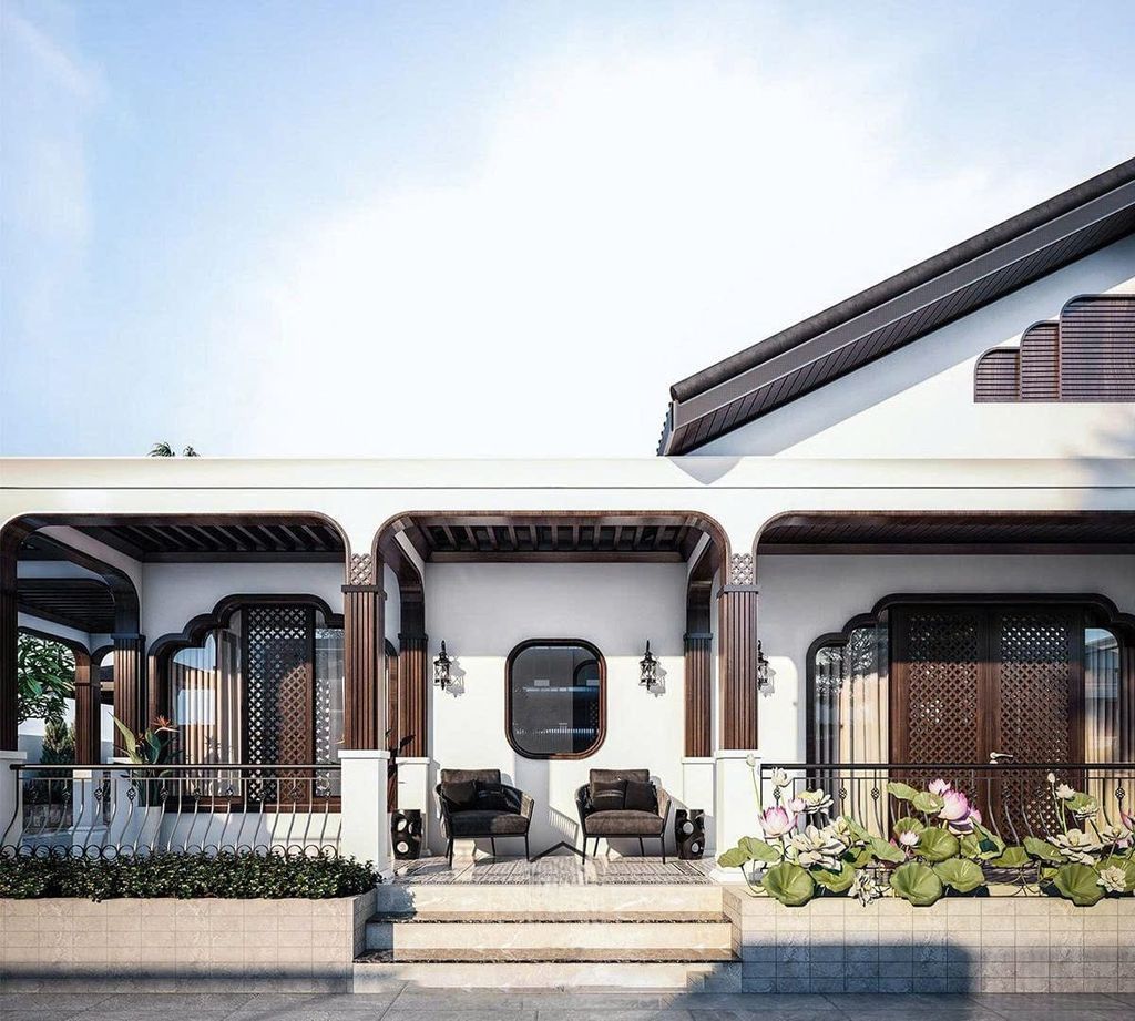 Thiết kế biệt thự vườn Indochine ven đô Hà Nội