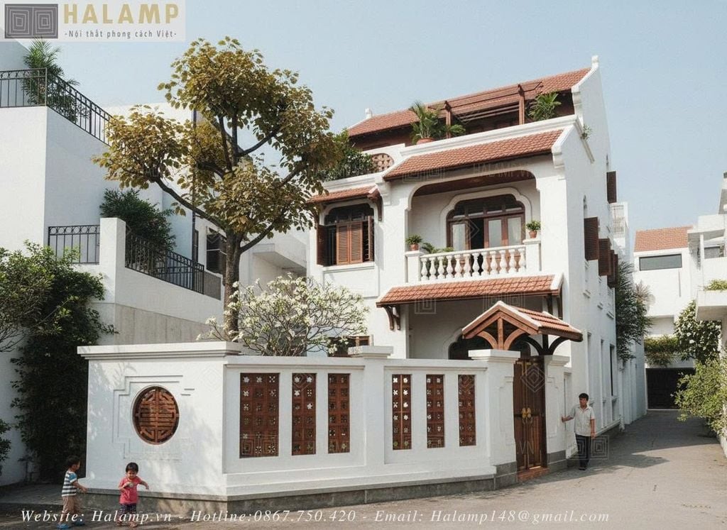 Thiết kế biệt thự vườn Indochine ven đô Hà Nội