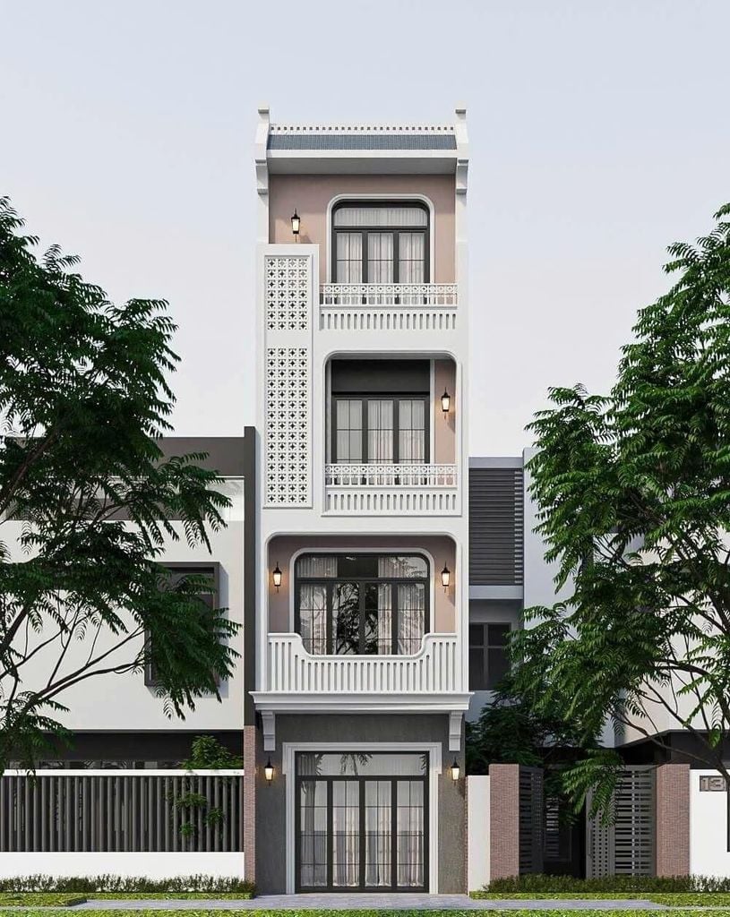 Thiết kế nội thất phòng khách biệt thự nhà vườn ở quê